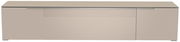 Frontansicht eines modernen, beigen XL TV-Lowboards mit klaren Linien und minimalistischen Design.