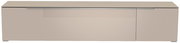 Frontansicht eines modernen, beigen XL TV-Lowboards mit klaren Linien und minimalistischen Design.