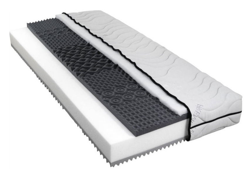 Z2 7-Zonen-Kaltschaummatratze BERGAMO 7-Zonen-Kaltschaummatratze mit sichtbaren Schichten und Struktur, seitliche Perspektive