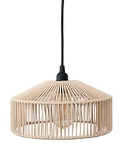 Outdoor-Hängeleuchte CALABARDINA aus geflochtenem Material in seitlicher Perspektive