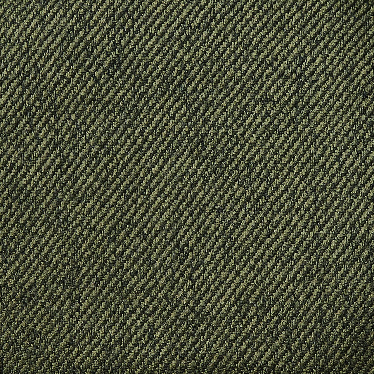 Stylife Stuhl JEFF Nahaufnahme eines olivgrünen Stoffes mit diagonaler Webstruktur, von oben betrachtet.