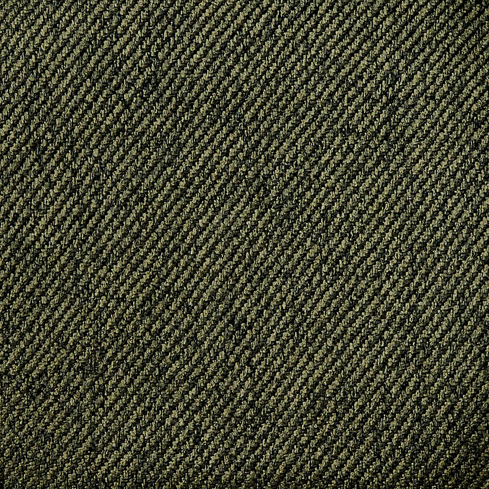 Stylife Stuhl JEFF Nahaufnahme eines olivgrünen Stoffes mit diagonaler Webstruktur, von oben betrachtet.