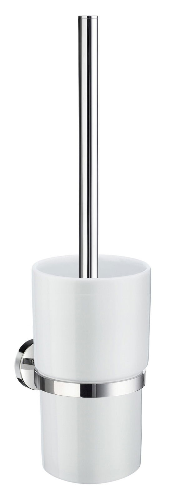 WC-Bürste mit Behälter aus Porzellan, seitliche Ansicht