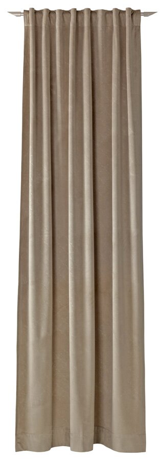 Dekoschal in Beige, frontal fotografiert, 130x250 cm