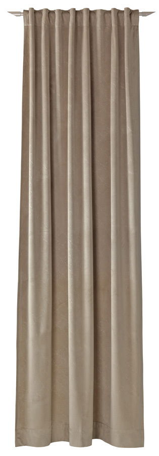 Dekoschal in Beige, frontal fotografiert, 130x250 cm