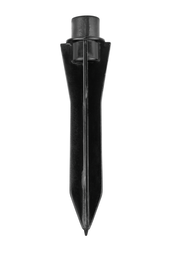 Schwarzer Erdspieß für Solarleuchte, Ansicht von oben