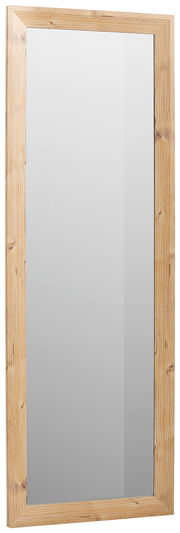 Rechteckiger Spiegel mit Holzrahmen, frontal betrachtet