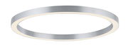 Moderne Deckenleuchte PURE-LINES von Paul Neuhaus in silberner Ringform, seitliche Perspektive
