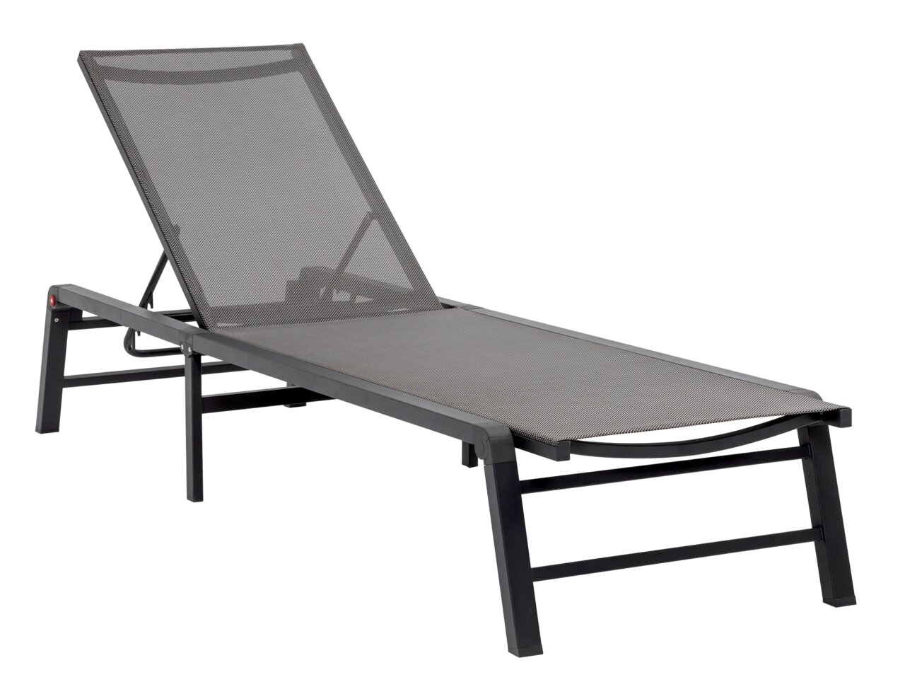 Ambia Garden Gartenliege KARAMBA Gartenliege aus Metall mit verstellbarer Rückenlehne, seitliche Perspektive