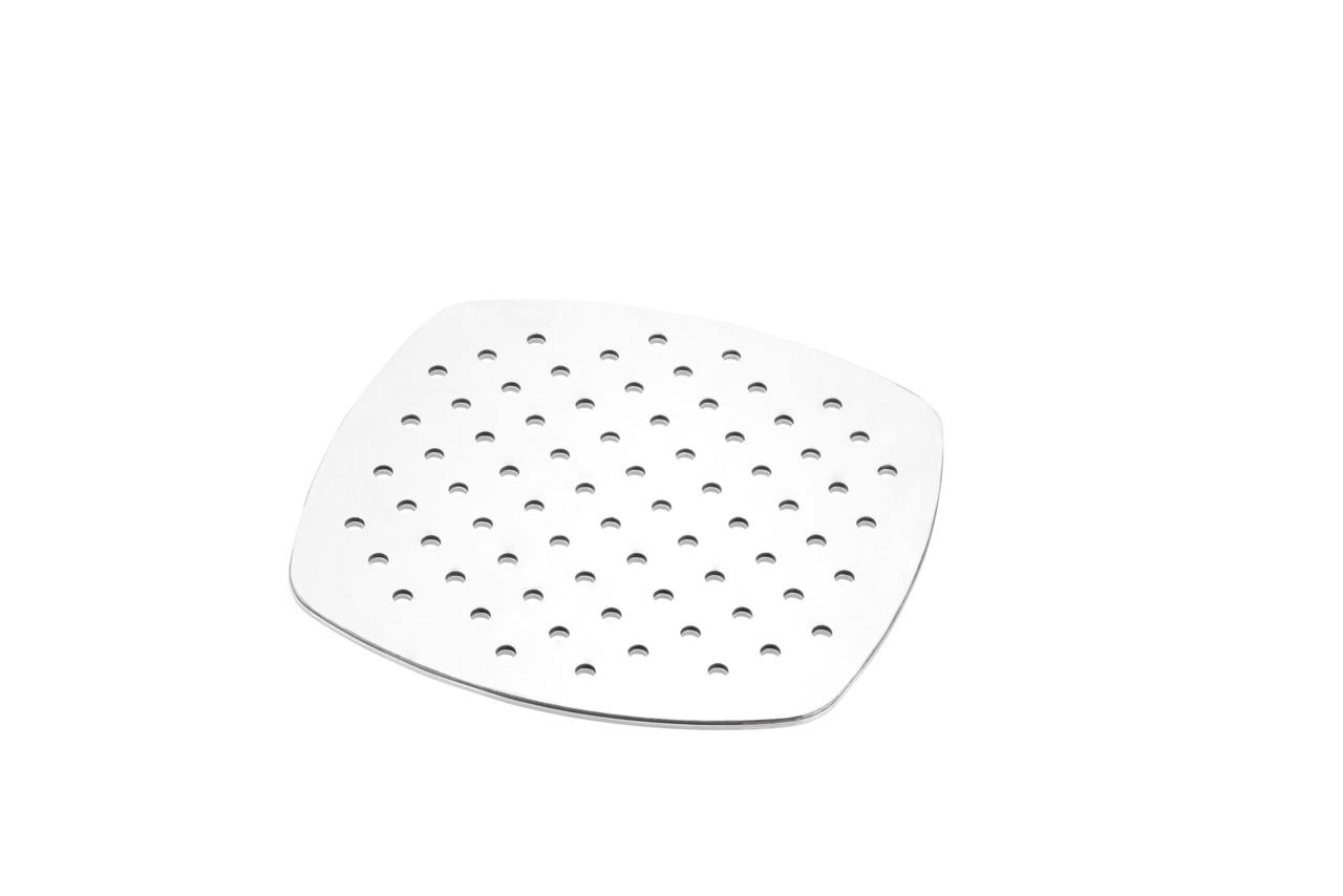 Metallscheibe mit Löchern, Draufsicht