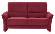 Rotes 2-Sitzer-Sofa aus Stoff, Frontalansicht
