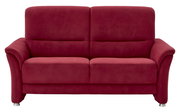 Rotes 2-Sitzer-Sofa aus Stoff, Frontalansicht