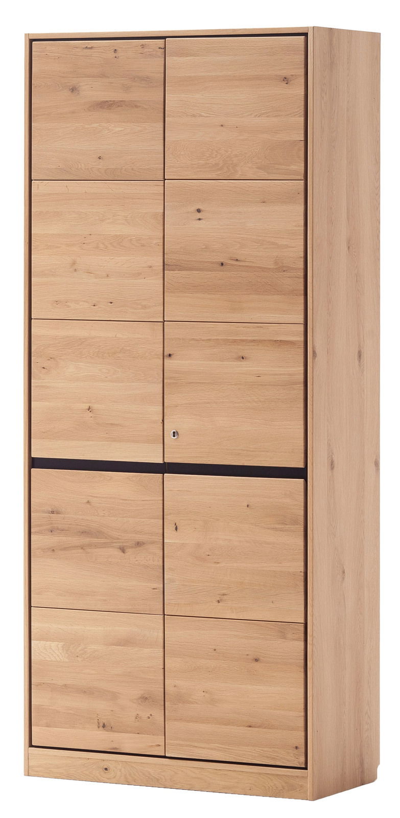 Holz-Aktenschrank mit zwei Türen, frontale Perspektive