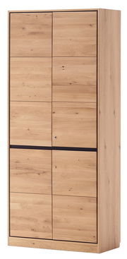 Holz-Aktenschrank mit zwei Türen, frontale Perspektive