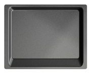 Backofenplatte in Draufsicht, rechteckig, schwarz, 447 x 370 x 30 mm