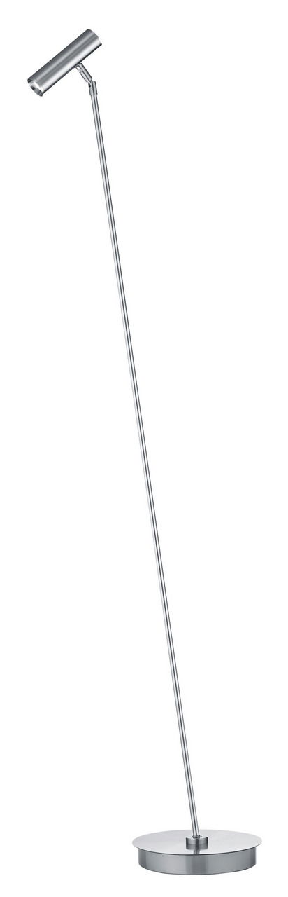 Schlanke LED-Stehleuchte aus Metall in seitlicher Perspektive