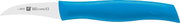 Keukenmes met blauw heft, zijaanzicht, onderdeel van de 3-delige messenset Twin Grip.
