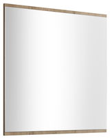 Rechteckiger Spiegel mit Holzrahmen, seitliche Perspektive