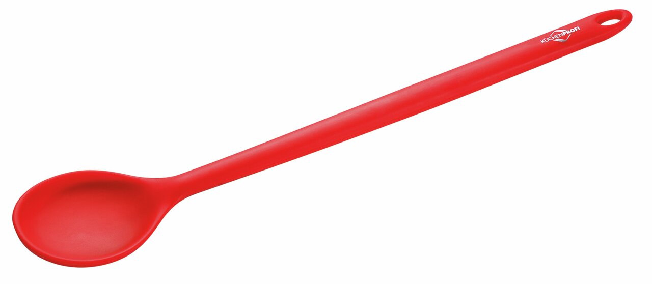 Roter Kochlöffel TREND aus Kunststoff, seitliche Perspektive