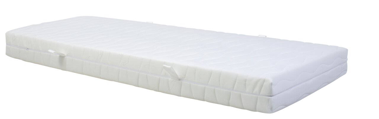 Sleeptex Lattenbodemmatras PREMIA Wit pocketveringmatras in zijaanzicht