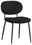 BOXXX Stuhl PETER Schwarzer Stuhl mit gepolsterter Sitzfläche und Rückenlehne, seitliche Perspektive