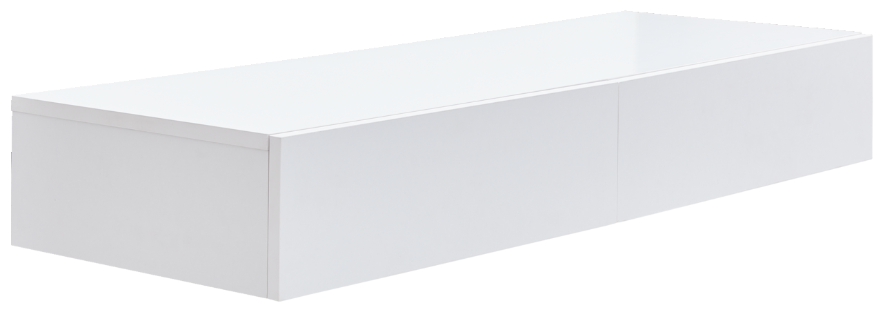 Hom´in Wandkonsole NEWNIQ Weiße Wandkonsole in rechteckiger Form, seitliche Perspektive