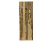 Rechteckiges Holztablett mit natürlicher Maserung, von oben betrachtet.