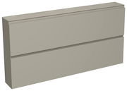 XL-Hängeschuhschrank 2K-T22 in seitlicher Perspektive, zweifach unterteilt, in neutralem Farbton.