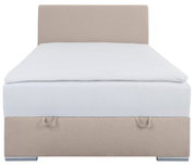 Boxbed 120 in beige, vooraanzicht