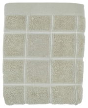 Frottierhandtuch in Beige mit Karomuster, Draufsicht