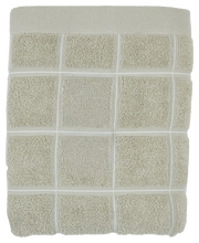 Frottierhandtuch in Beige mit Karomuster, Draufsicht