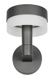 Moderne LED-Außenwandleuchte in anthrazit aus der Frontalperspektive