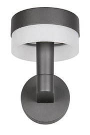 Moderne LED-buitenwandlamp in antraciet, gezien vanuit het vooraanzicht
