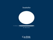 Weißer ovaler Steakteller (ca. 30,5 x 26 cm, Höhe 2,5 cm) auf blauem Hintergrund, Draufsicht mit zusätzlicher Seitenansicht des flachen Profils