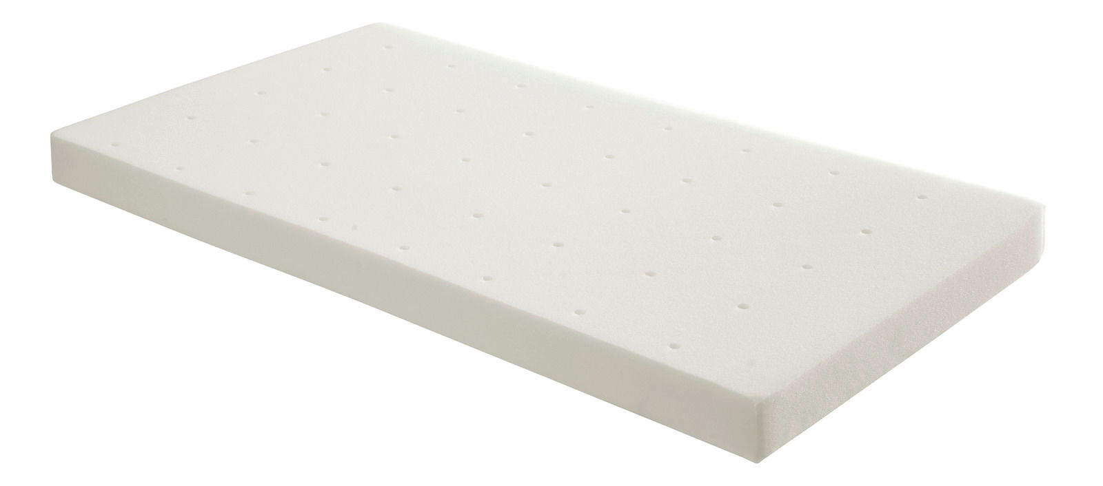 Weiße Matratze in schräger Perspektive, geeignet für das Produkt 'Matratze Little Mattress'.