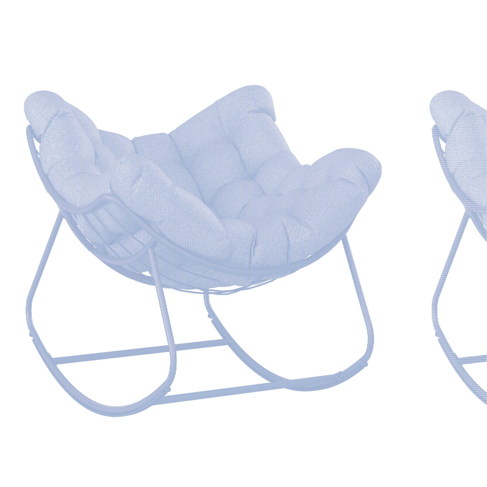 Grauer Schaukelsessel mit gepolstertem Sitz und Metallrahmen, seitliche Perspektive