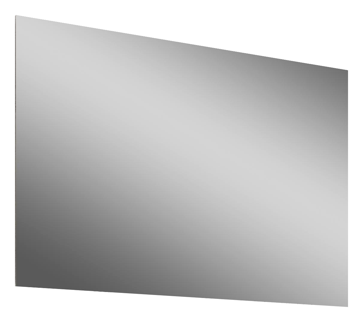 Rechteckiger Wandspiegel in schräger Perspektive