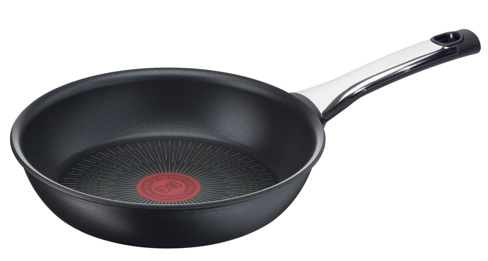 Tefal Bratpfanne 24 cm Excellence Bratpfanne Excellence 24cm in schräger Perspektive mit schwarzer Antihaftbeschichtung und ergonomischem Griff.