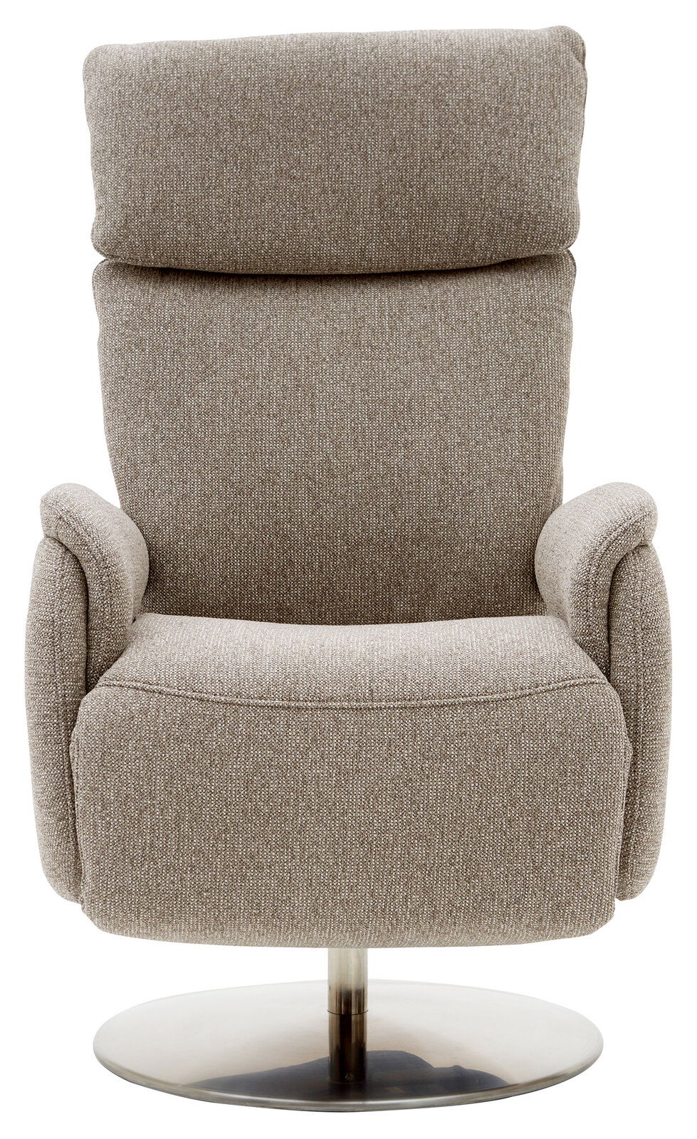 Dieter Knoll Fernsehsessel VARO STYLE LAZYLINE Bequemer Fernsehsessel in grauem Stoff, Frontalansicht