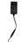 Schwarzes Netzteil mit Kabel, Ansicht von oben