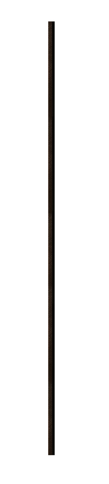 Schmale, vertikale Wandgarderobe in dunklem Holzton, frontal abgebildet.