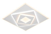 Moderne LED-Deckenleuchte in geometrischem Design, von unten betrachtet