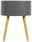 XORA Beistelltisch LAOLA Moderner Beistelltisch mit grauer, runder Tischplatte und drei schrägen Holzbeinen, Frontalansicht