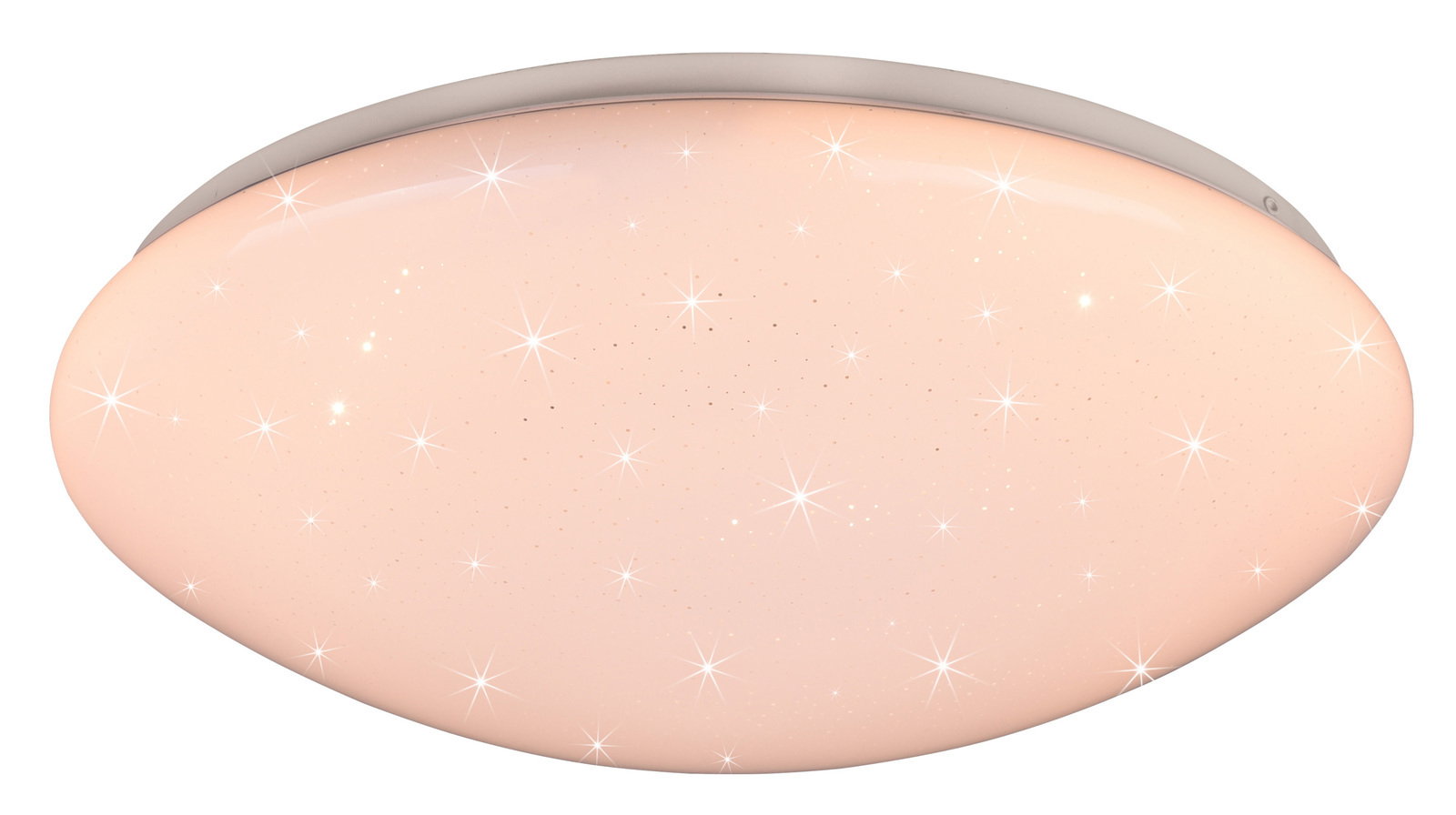 Runde LED-Deckenleuchte LUKIDA mit funkelndem Sternenhimmel-Effekt, seitliche Perspektive