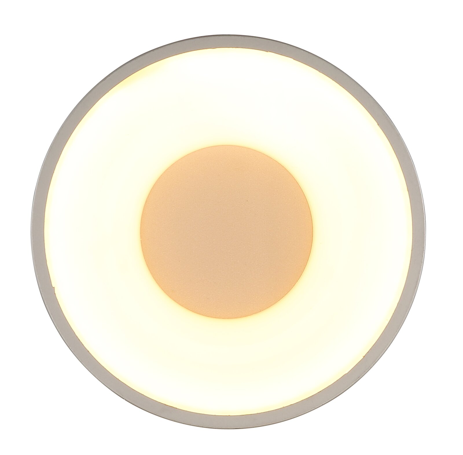 Ronde plafondlamp Globo Lighting BERTHOLD met warmwitte verlichting, gezien van onderaf