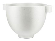 Keramische Schüssel mit gesprenkeltem Design, seitliche Perspektive