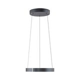 Moderne Pendelleuchte PURE E-Clipse in schwarzem Design, seitliche Perspektive