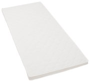 Viskoelastik-Topper STANDARD in Draufsicht, weiß, mit gestepptem Muster