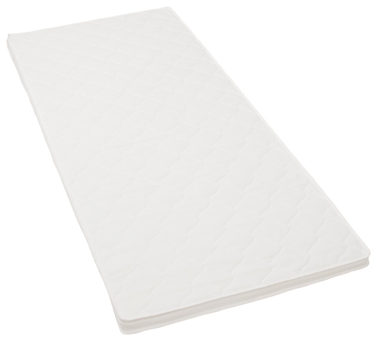 Viskoelastik-Topper STANDARD in Draufsicht, weiß, mit gestepptem Muster