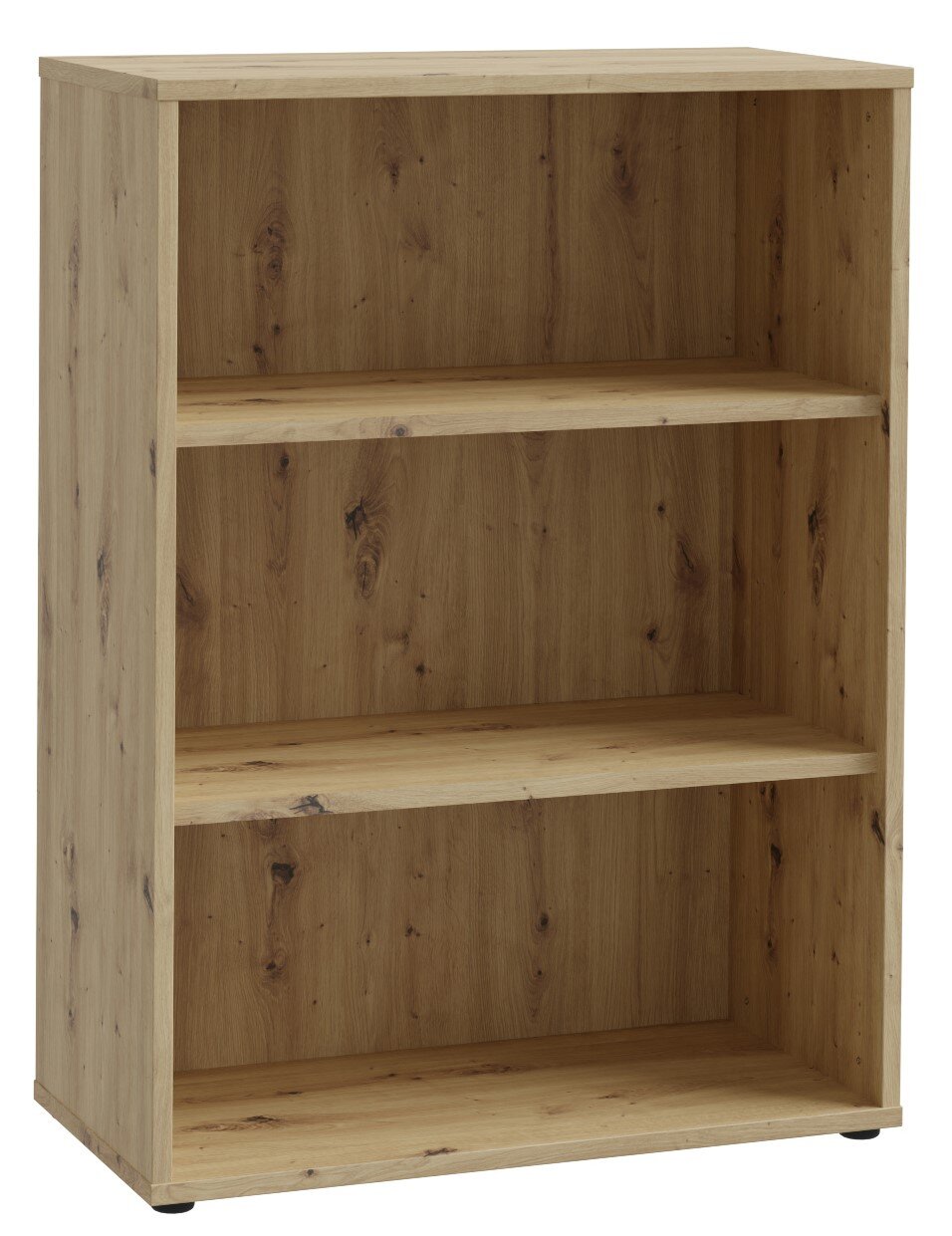 XORA Regal breit GOLDSBORO Holzregal mit drei offenen Fächern, frontale Perspektive